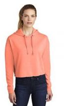 Sport-Tek � Ladies PosiCharge � Tri-Blend Wicking Fleece Crop Hooded Pullover